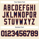 Personalized Navy Orange Mesh Baseball Jersey - Authentic Throwback Design Personalized Cream Navy-Orange Mesh Authentic