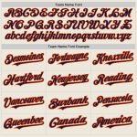 Custom Navy-Orange Pinstripe Baseball Jersey with Personalized Name and Number - Authentic Team Apparel Personalized Cream
