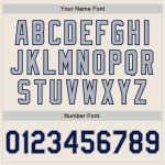 Personalized Navy Cream Gray Two-Button Unisex Softball Jersey - Custom Sports Apparel Personalized Cream Navy Pinstripe