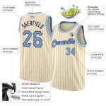 Custom Personalized Basketball Jersey with Name and Number - Light Blue Navy Pinstripe Authentic Team Apparel Personalized