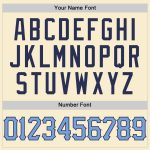 Custom Personalized Basketball Jersey with Name and Number - Light Blue Navy Pinstripe Authentic Team Apparel Personalized