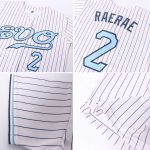 Custom Name Number Personalized Baseball Jersey Cream Navy Pinstripe Light Blue Navy Personalized Cream Navy Pinstripe Light