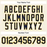 Custom Personalized Navy Gold Baseball Jersey - Authentic Cream Navy Pinstripe Team Name & Number Personalized Cream Navy