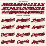 Personalized Pinstripe Baseball Jersey in Cream Navy and Red - Authentic Design Personalized Cream Navy Pinstripe Navy-Red