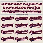 Personalized Navy Red Baseball Jersey - Custom Cream Navy Pinstripe Design, Size 3 Personalized Cream Navy Pinstripe Navy-Red
