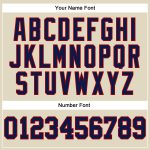 Personalized Navy Red Basketball Jersey with Cream Pinstripes 2 - Custom Sports Apparel Personalized Cream Navy Pinstripe