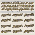 Personalized Navy Pinstripe Softball Jersey - Cream & Old Gold Unisex Two-Button Design Personalized Cream Navy Pinstripe