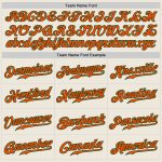 Custom Name Number Authentic Baseball Jersey - Personalized Cream Navy Pinstripe Orange Green Design Personalized Cream Navy