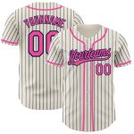 Personalized Navy Pinstripe Baseball Jersey with Cream and Pink Details Personalized Cream Navy Pinstripe Pink Baseball Jersey