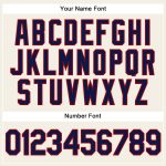Personalized Authentic Baseball Jersey - Cream Navy Pinstripe with Red Accents Personalized Cream Navy Pinstripe Red Authentic