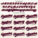 Personalized Authentic Baseball Jersey - Cream Navy Pinstripe with Red Accents Personalized Cream Navy Pinstripe Red Authentic