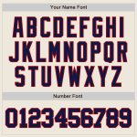 Personalized Navy Pinstripe Cream Red Baseball Jersey for Kids - Custom 3 Personalized Cream Navy Pinstripe Red Baseball