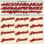 Customizable Red Black Cream Navy Pinstripe Basketball Jersey with Personalized Name and Number - Authentic Team Apparel