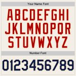 Customizable 3D Pattern Confetti Baseball Jersey - Personalized Cream Navy-Red with Name & Number Personalized Cream Navy-Red
