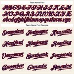 Personalized Custom Name and Number Baseball Jersey - Authentic Sleeveless in Cream Navy-Red Personalized Cream Navy-Red