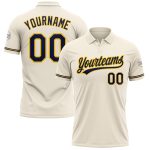 Custom navy and yellow golf polo