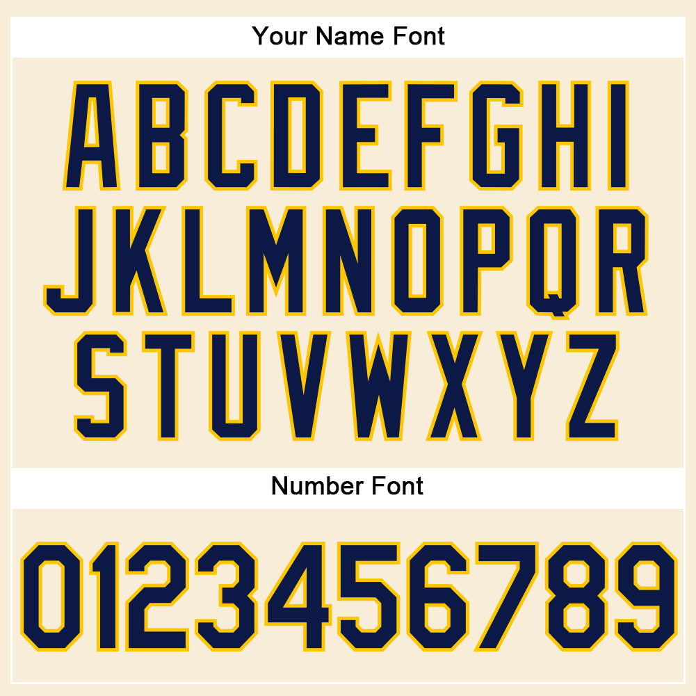 Personalized Cream Navy-Yellow Performance Vapor Golf Polo Shirt Personalized Navy Yellow Golf Polo Shirt for Men - Performance Vapor Design Personalized Cream Navy-Yellow Performance Vapor - Image 5