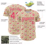 Personalized 3D Neon Pink Horse Baseball Jersey with Custom Name & Number - Authentic Team Design Personalized Cream Neon