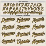 Personalized Old Gold Black Bomber Varsity Letterman Jacket - Full-Snap Style Personalized Cream Old Gold-Black Bomber Full-Snap