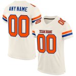 Custom Cream Orange Royal Mesh Football Jersey for Men and Women Personalized Cream Orang-Royal Mesh Football Jersey