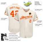 Customizable Orange Cream Baseball Jersey for Personalized Sportswear Personalized Cream Orange Baseball Jersey