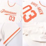 Customizable Orange Cream Baseball Jersey for Personalized Sportswear Personalized Cream Orange Baseball Jersey