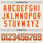 Custom Name and Number Fashion Baseball Jersey - Personalized Orange Black Drift Team Jersey Personalized Cream Orange-Black