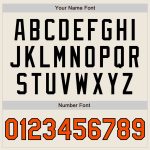 Personalized Custom Name and Number Baseball Jersey, Cream Orange Black Authentic Raglan Sleeves Personalized Cream Orange-Black