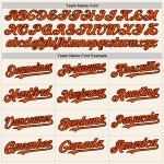 Personalized Orange Black Baseball Jersey - Authentic Sleeveless Design Personalized Cream Orange-Black Authentic Sleeveless