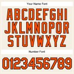 Custom Name and Number Personalized Orange-Black Sleeveless Baseball Jersey - Authentic Team Apparel Personalized Cream Orange-Black