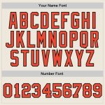 Custom Name and Number Personalized Orange-Black Basketball Jersey - Authentic Throwback Design Personalized Cream Orange-Black