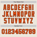 Custom Two Tone Baseball Jersey with Personalized Name and Number - Cream Orange-Black Authentic Design Personalized Cream