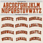 Personalized Orange Black Baseball Jersey for Men, Women, and Kids - Custom Cream Design Personalized Cream Orange-Black