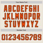 Personalized Orange Black Baseball Jersey for Men, Women, and Kids - Custom Cream Design Personalized Cream Orange-Black