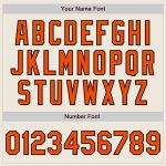 Personalized Orange Black Baseball Jersey for Men Women - Custom Cream Color 4 Personalized Cream Orange-Black Baseball Jersey