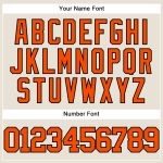 Personalized Orange and Black Baseball Jersey for Kids - Custom Name 5 Personalized Cream Orange-Black Baseball Jersey 5