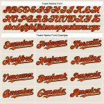 Personalized Orange and Black Baseball Jersey for Kids - Custom Name 5 Personalized Cream Orange-Black Baseball Jersey 5