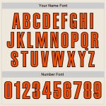 Personalized Orange Black Baseball Jersey for Kids - Custom Cream Jersey 6 Personalized Cream Orange-Black Baseball Jersey