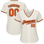Personalized Orange-Black Baseball Jersey for Men and Women - Custom Sports Apparel Personalized Cream Orange-Black Baseball