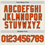 Personalized Orange-Black Baseball Jersey for Men and Women - Custom Sports Apparel Personalized Cream Orange-Black Baseball