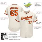 Personalized Orange-Black Baseball Jersey for Men and Women - Custom Sports Apparel Personalized Cream Orange-Black Baseball