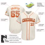 Personalized Orange-Black Drift Fashion Baseball Jersey for Men and Women Personalized Cream Orange-Black Drift Fashion Baseball