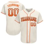 Personalized Orange-Black Drift Fashion Baseball Jersey for Men and Women Personalized Cream Orange-Black Drift Fashion Baseball