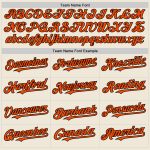 Custom Name and Number Personalized Baseball Jersey in Cream Orange-Black Line Authentic Design Personalized Cream Orange-Black