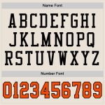 Personalized Orange Black Mesh Football Jersey Cream Color for Men & Women Personalized Cream Orange-Black Mesh Football