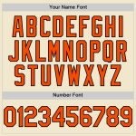 Personalized Orange Black Cream Throwback Baseball Jersey for Men and Women Personalized Cream Orange-Black Mesh Throwback