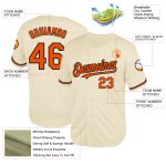 Personalized Orange Black Cream Throwback Baseball Jersey for Men and Women Personalized Cream Orange-Black Mesh Throwback