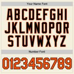Personalized Cream Orange Black Baseball Jersey - Old Gold Sports Apparel Personalized Cream Orange Black-Old Gold Baseball