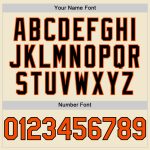 Custom Personalized Baseball Jersey with Cream Orange Black and Old Gold, Authentic Throwback Style, Custom Name and Number