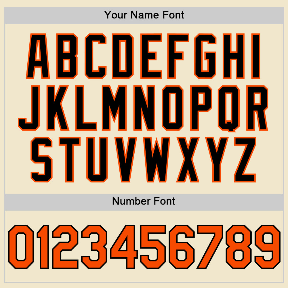Personalized Cream Orange Black-Old Gold Mesh Authentic Throwback Baseball Jersey Team Custom Name and Number Custom Personalized Baseball Jersey with Cream Orange Black and Old Gold, Authentic Throwback Style, Custom Name and Number - Image 5